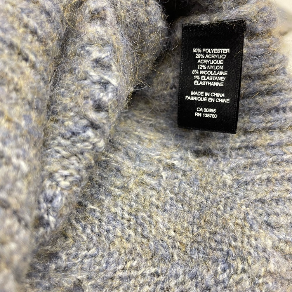 Reitmans knitted fuzzy sweater grey green size M - Picture 6 of 12